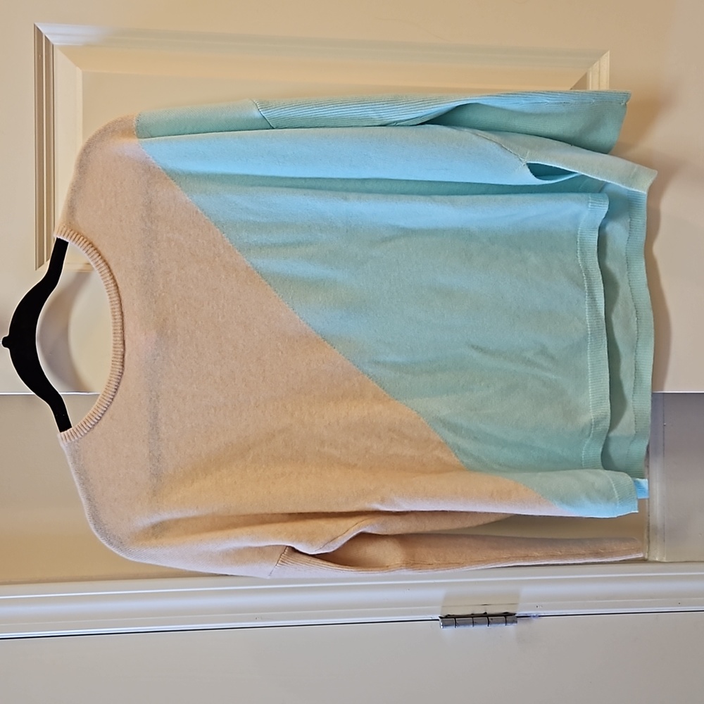 Blue and tan Lilly Pulitzer cashmere sweater, size XS, $50